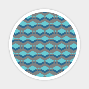 Diamond Seamless Pattern - Gray and Blue 003#002 Magnet